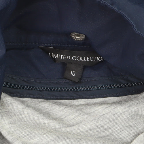 Marks and Spencer Women's Blue Hooded Parka Coat Size 10