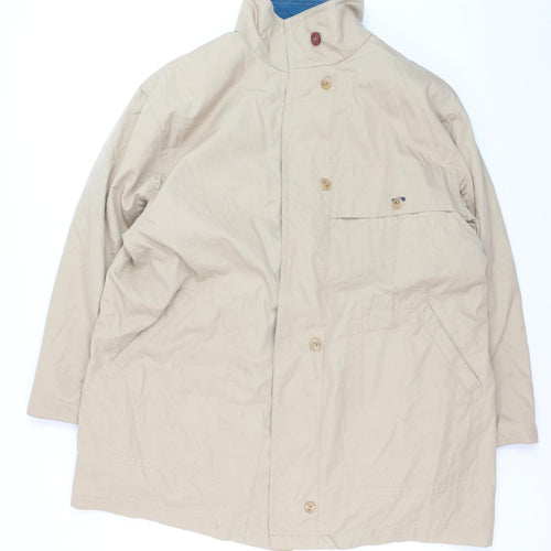 London Fog Women's Beige Mid-Length Rain Coat L Lightweight Classic