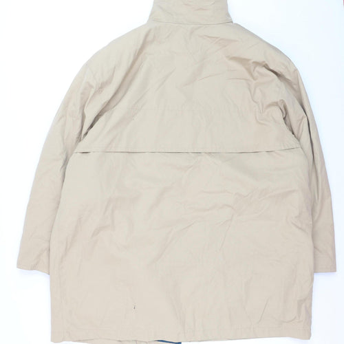 London Fog Women's Beige Mid-Length Rain Coat L Lightweight Classic
