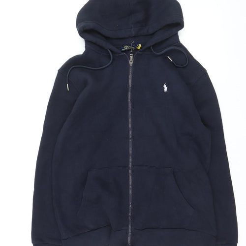 Ralph Lauren Men’s Navy Blue Full Zip Hoodie XL Cotton Fleece