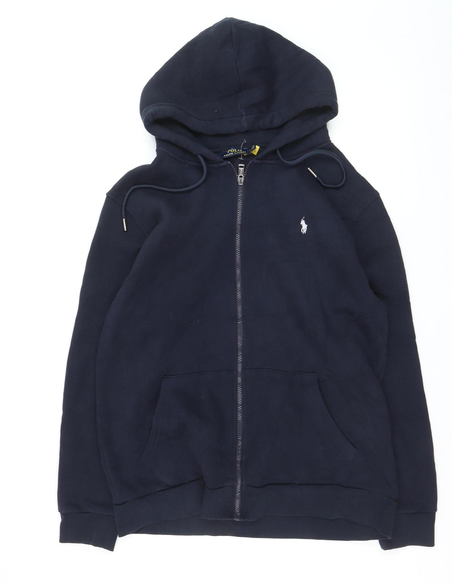 Ralph Lauren Men’s Navy Blue Full Zip Hoodie XL Cotton Fleece