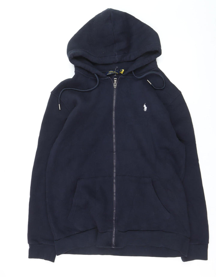Ralph Lauren Men’s Navy Blue Full Zip Hoodie XL Cotton Fleece