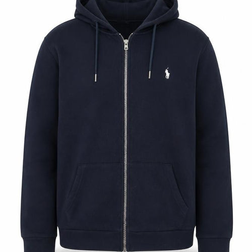 Ralph Lauren Men’s Navy Blue Full Zip Hoodie XL Cotton Fleece
