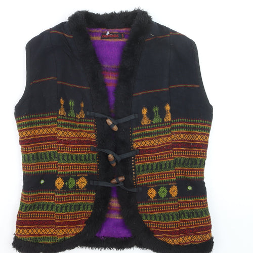 Nomads Women's Multicoloured Bohemian Embroidered Waistcoat Size S