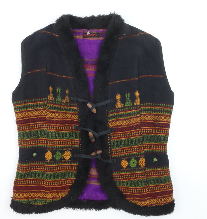 Nomads Women's Multicoloured Bohemian Embroidered Waistcoat Size S