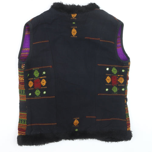 Nomads Women's Multicoloured Bohemian Embroidered Waistcoat Size S