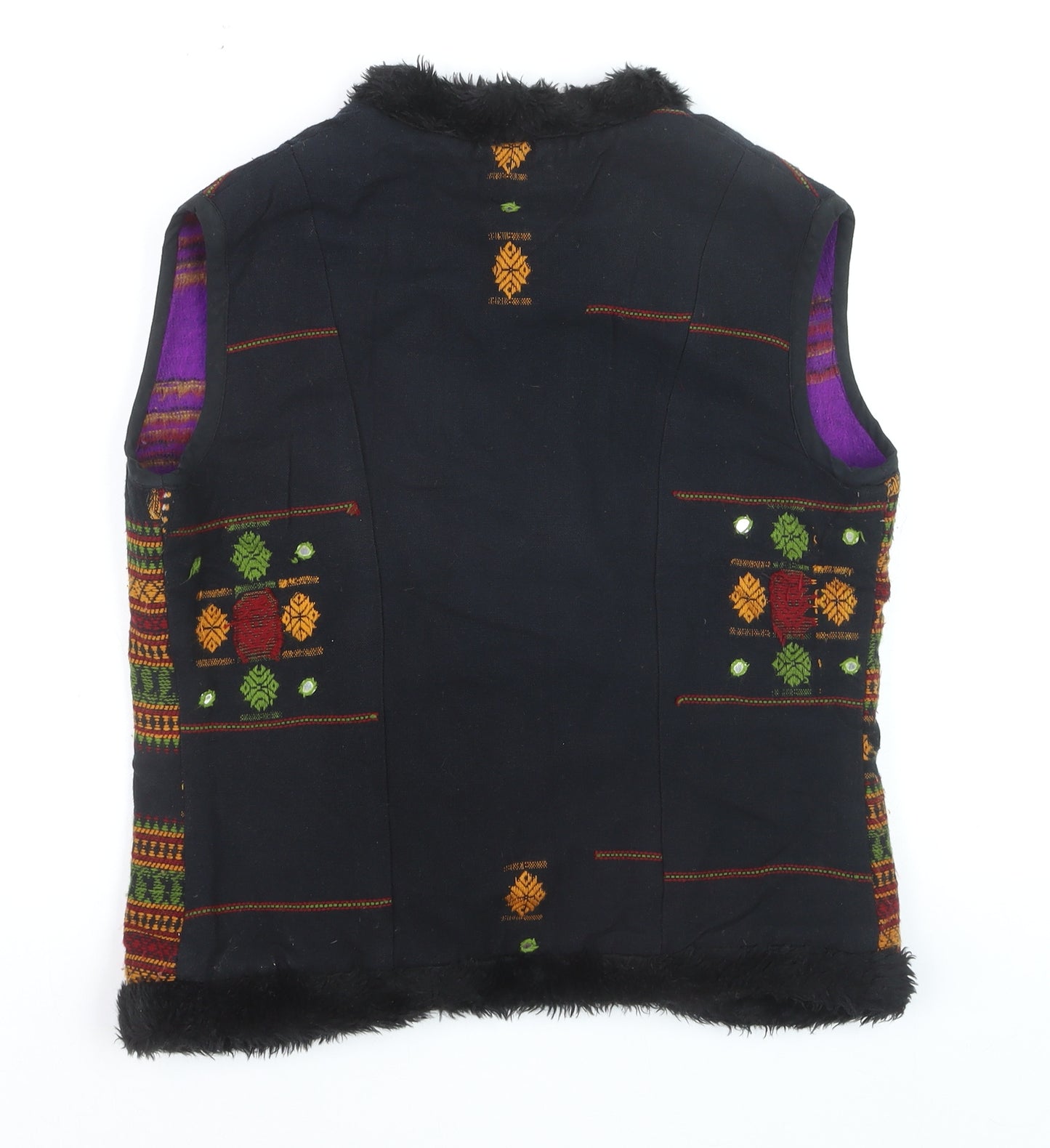 Nomads Women's Multicoloured Bohemian Embroidered Waistcoat Size S