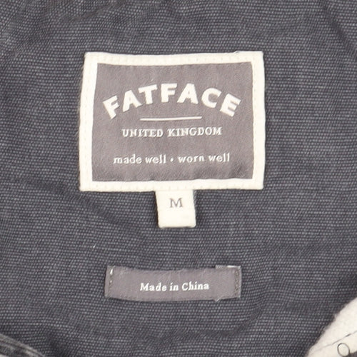FatFace Men's Blue 1/4 Zip Cotton Henley Sweatshirt Size M