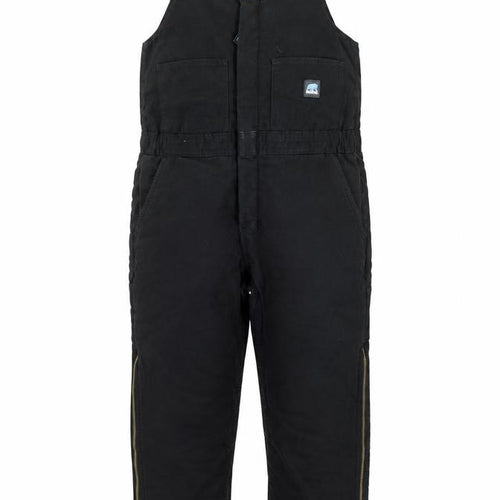 Berne Youth Black Insulated Snow Pants Lined Outdoor Bib Trousers Teen L