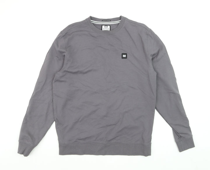 Weekend Offender Men's Grey Regular Fit Cotton Crew Neck Sweatshirt M
