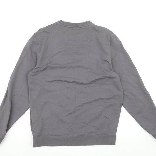 Weekend Offender Men's Grey Regular Fit Cotton Crew Neck Sweatshirt M