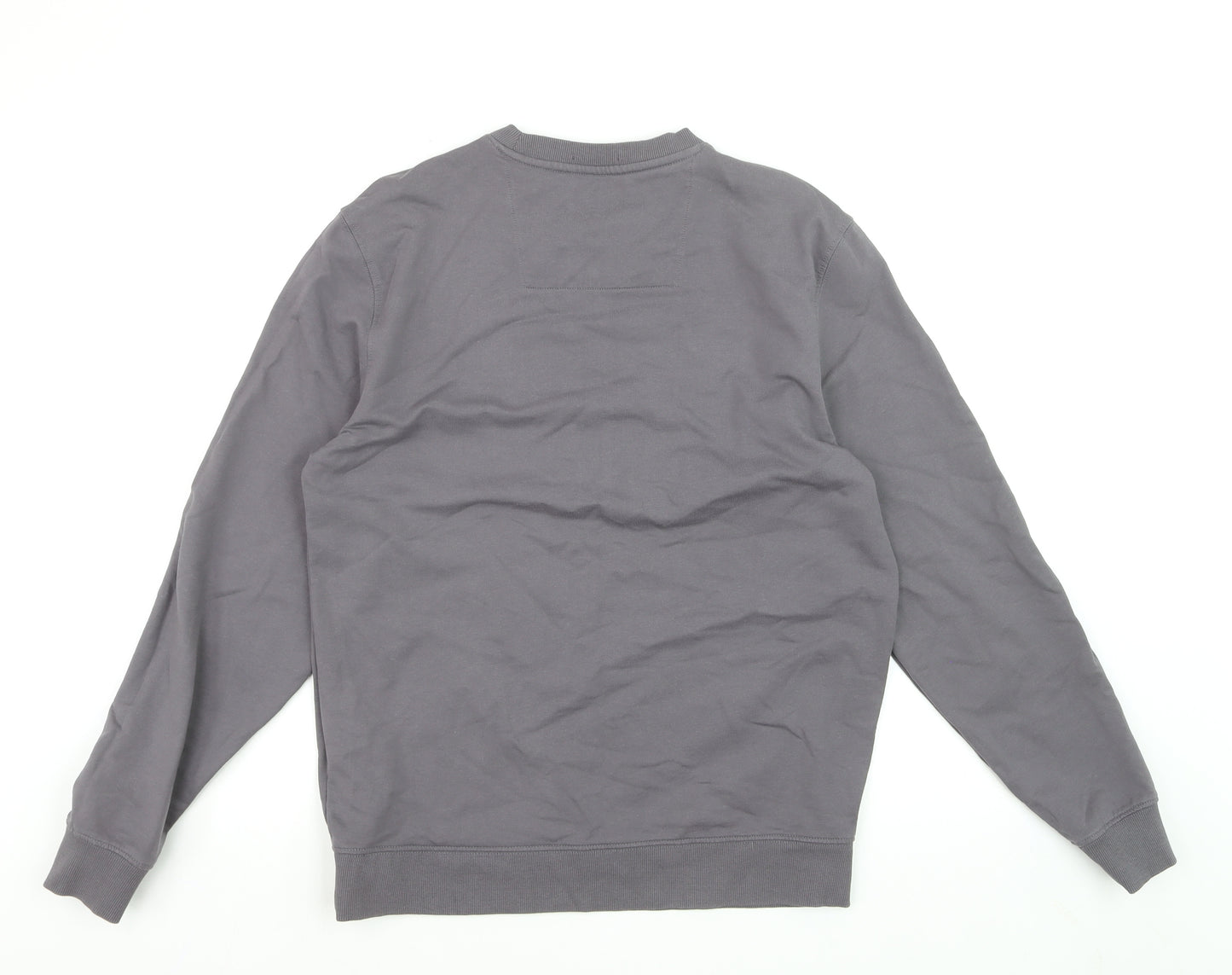 Weekend Offender Men's Grey Regular Fit Cotton Crew Neck Sweatshirt M