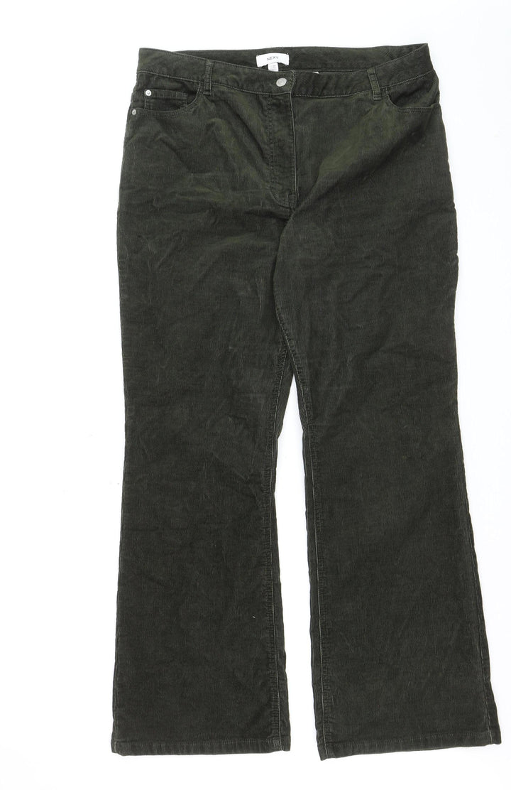 Next Men’s Green Corduroy Straight Trousers Size 16 Regular