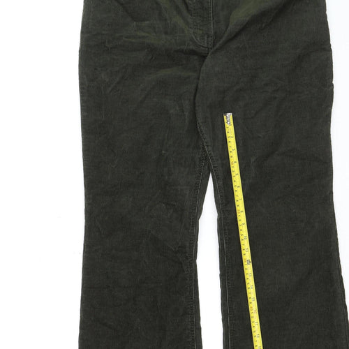 Next Men’s Green Corduroy Straight Trousers Size 16 Regular