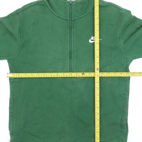 Nike Men’s Green 1/2 Zip Fleece Sweatshirt Small Regular Fit