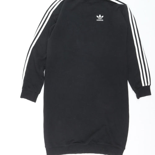 Adidas Womens Black Size 8 T-Shirt Dress Long Sleeve Casual