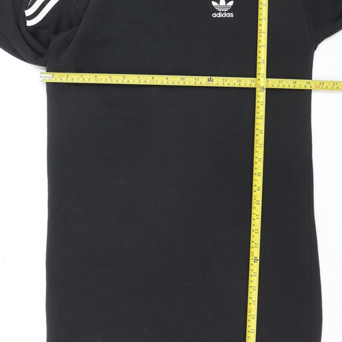 Adidas Womens Black Size 8 T-Shirt Dress Long Sleeve Casual