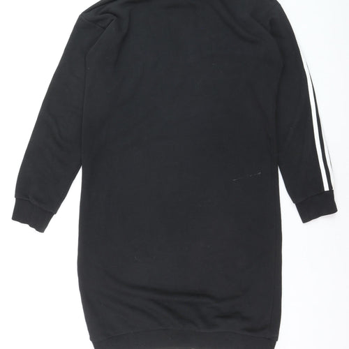 Adidas Womens Black Size 8 T-Shirt Dress Long Sleeve Casual