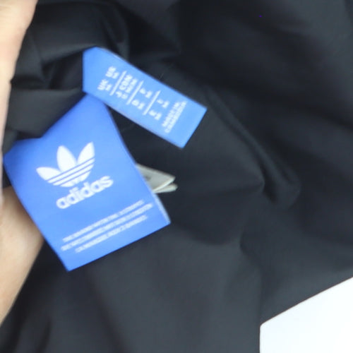Adidas Men's Black Windbreaker Hooded Jacket L