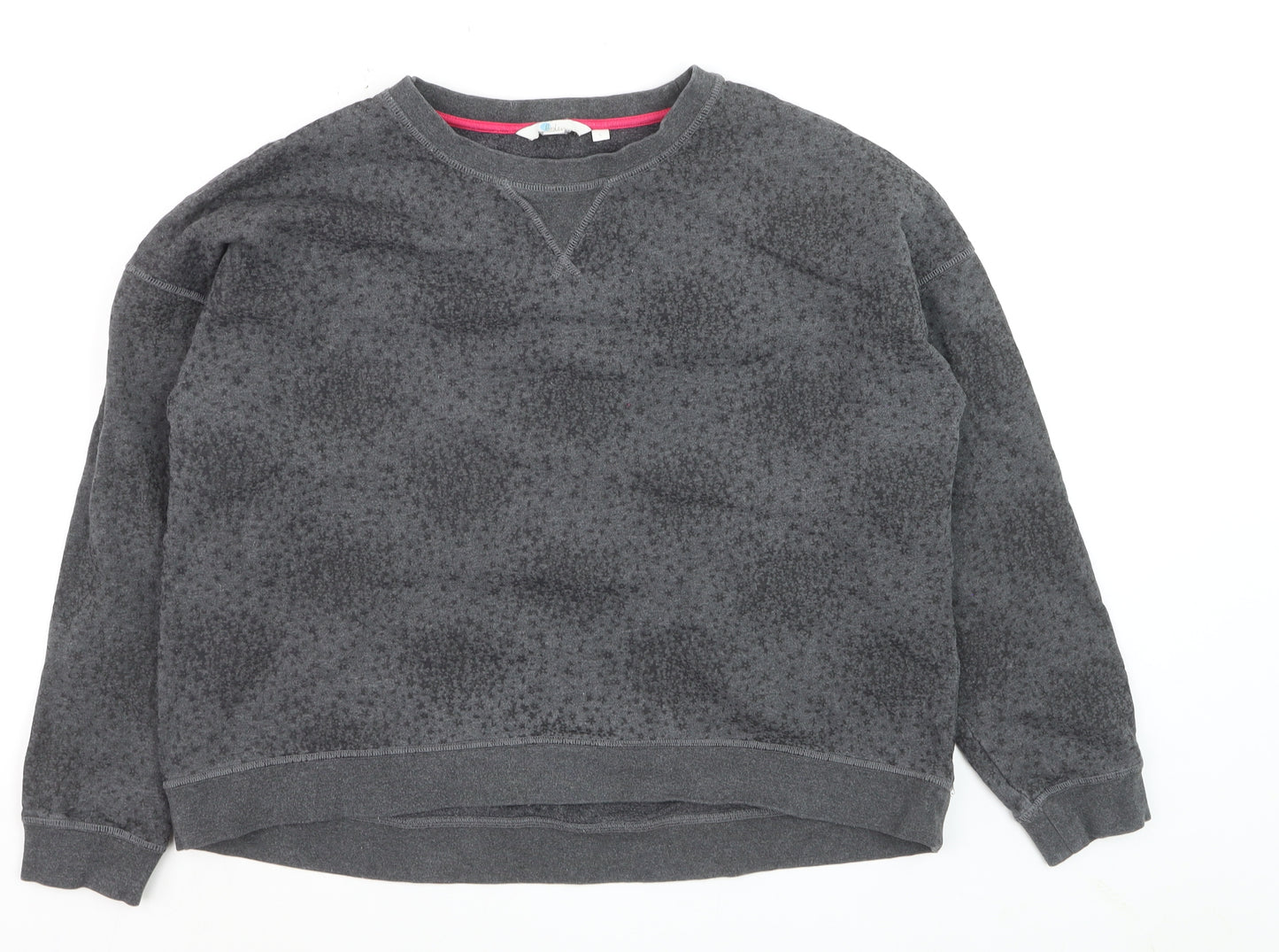 Boden Women Grey Pullover Sweatshirt L Soft Textured Casual Wear