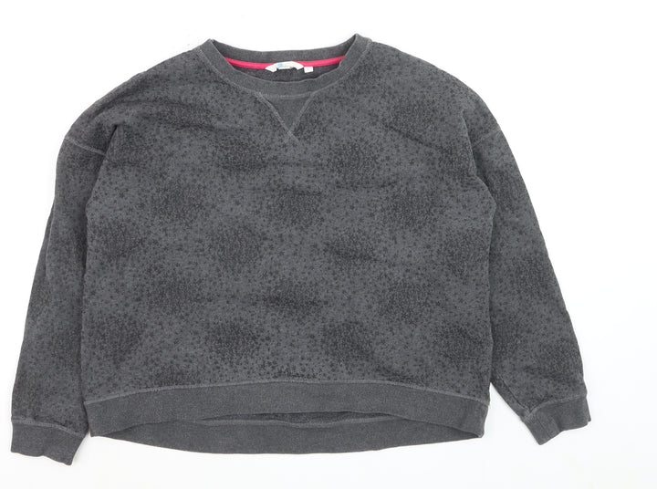 Boden Women Grey Pullover Sweatshirt L Soft Textured Casual Wear