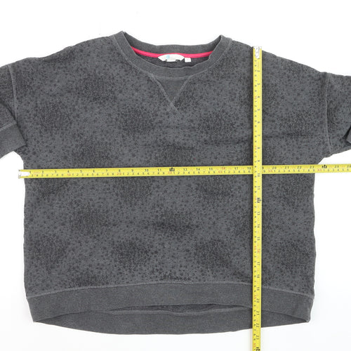 Boden Women Grey Pullover Sweatshirt L Soft Textured Casual Wear
