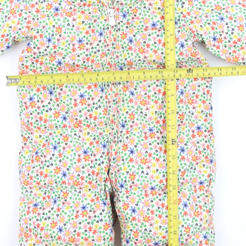 Baby GAP Unisex Multicoloured Floral Puffer Snowsuit 12-18 Months Hooded Winter Outerwear