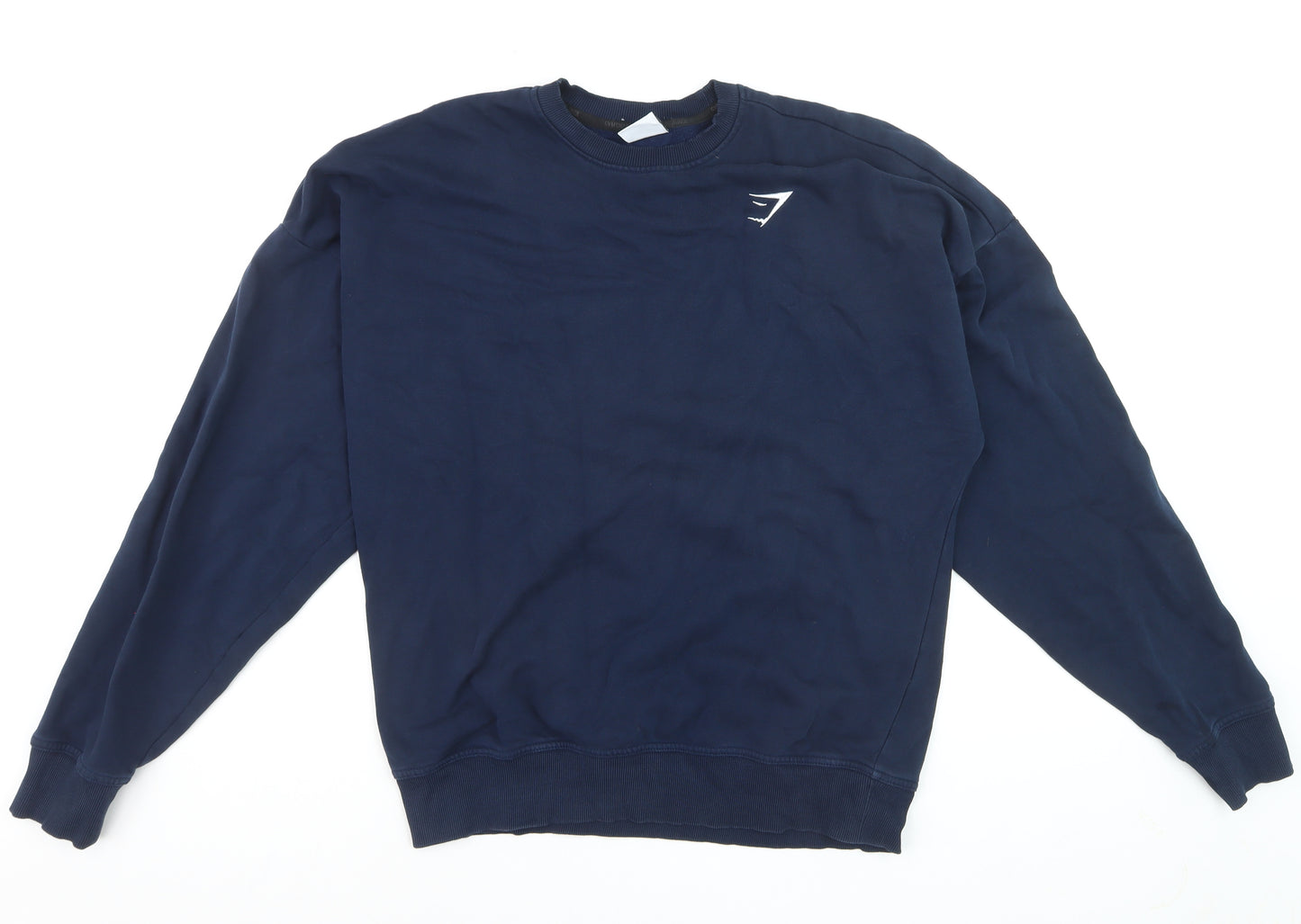 Gymshark Mens Navy Blue Crew Neck Pullover Sweatshirt S