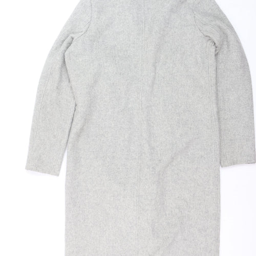 Long Tall Sally Women's Grey Wool Blend Long Overcoat Size 12
