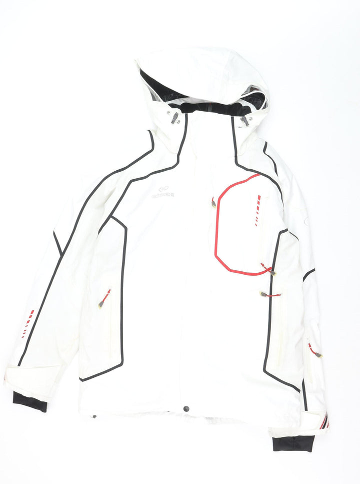 Eider Men's White L Waterproof Ski Jacket Hooded Insulated Lined