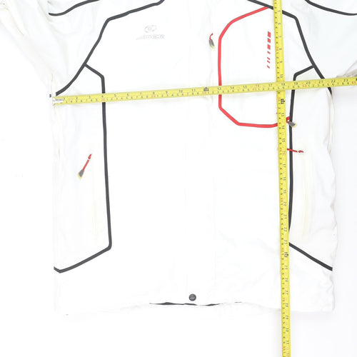 Eider Men's White L Waterproof Ski Jacket Hooded Insulated Lined