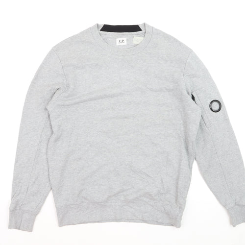 C.P. Company Men's Grey Crew Neck Sweatshirt M Cotton Casual