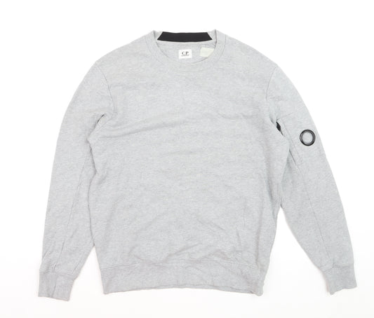 C.P. Company Men's Grey Crew Neck Sweatshirt M Cotton Casual