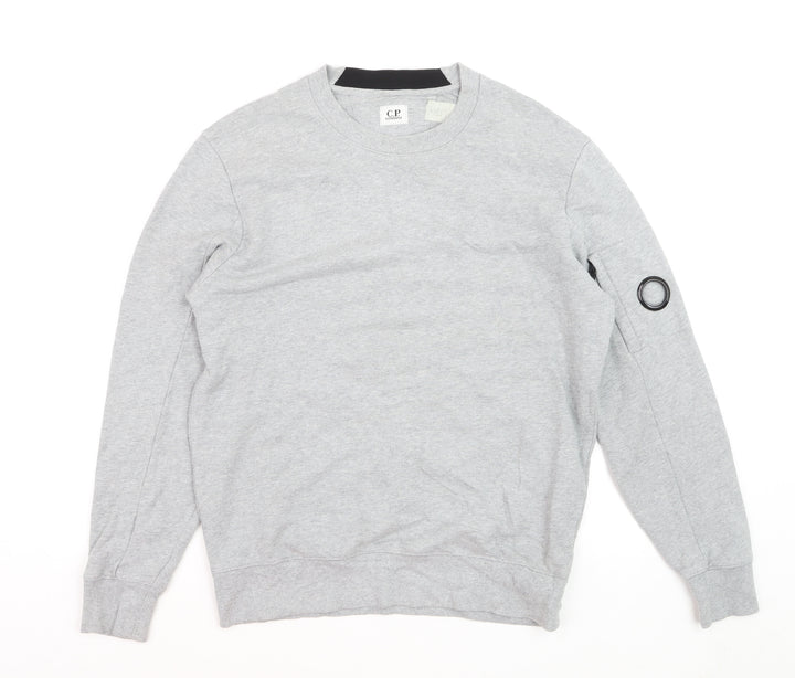 C.P. Company Men's Grey Crew Neck Sweatshirt M Cotton Casual