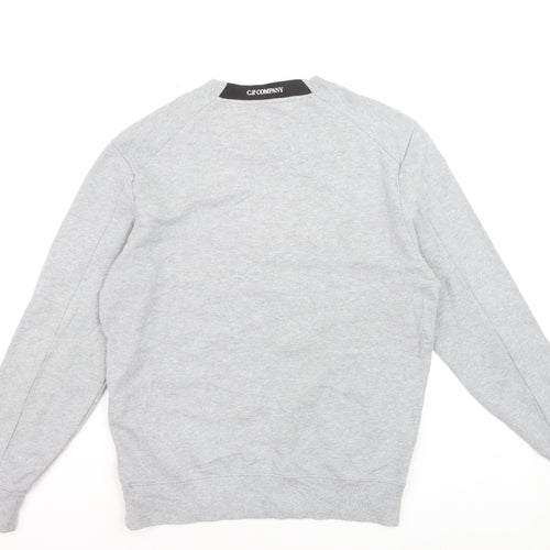 C.P. Company Men's Grey Crew Neck Sweatshirt M Cotton Casual