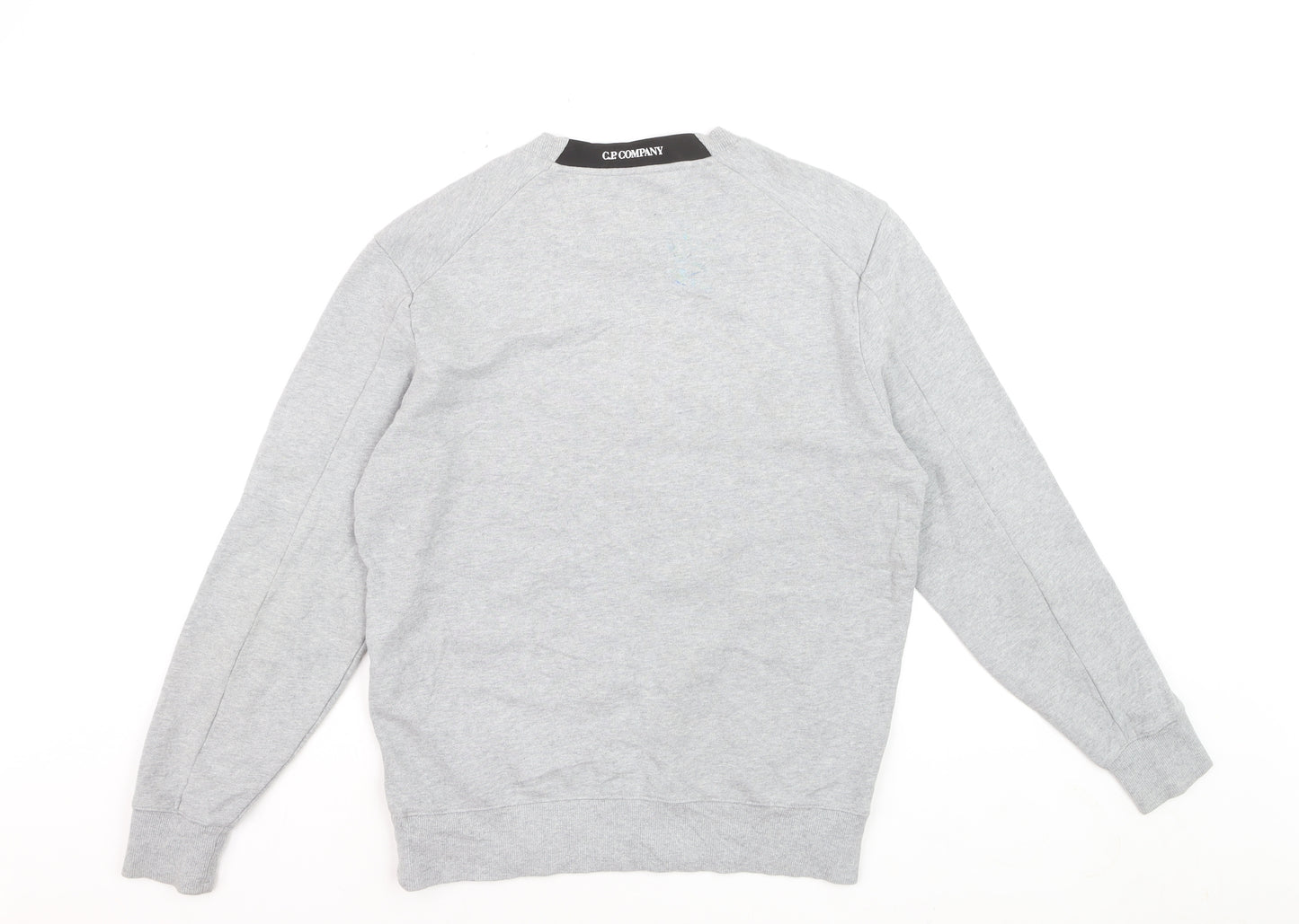 C.P. Company Men's Grey Crew Neck Sweatshirt M Cotton Casual