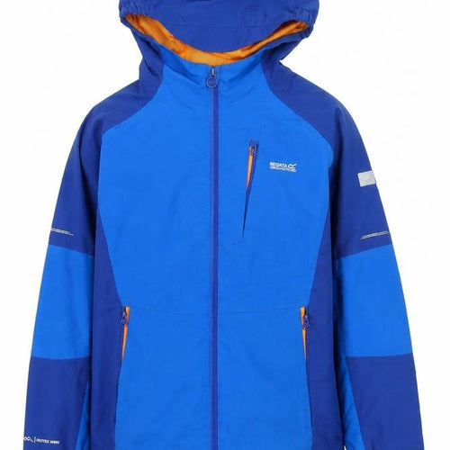 Regatta Boys Blue Waterproof Hooded Rain Coat Jacket 11-12 Years