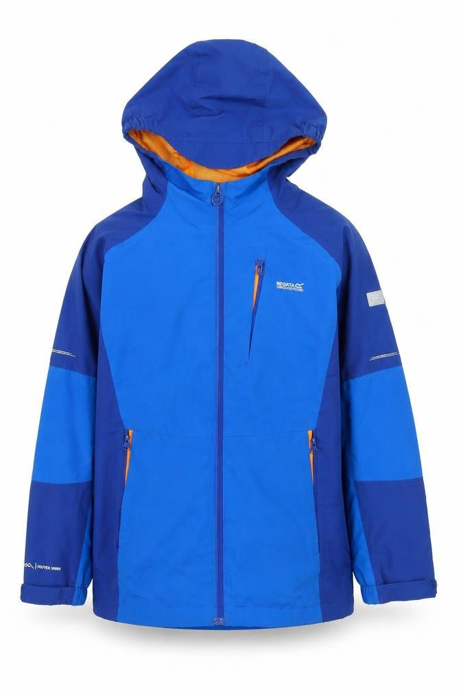 Regatta Boys Blue Waterproof Hooded Rain Coat Jacket 11-12 Years