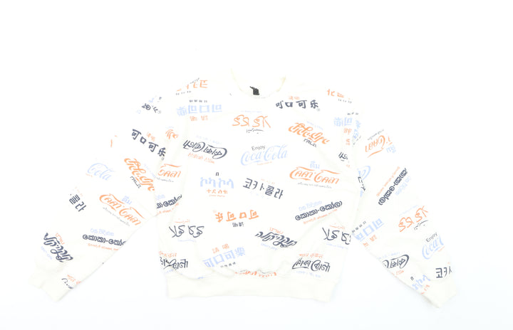 H&M Boys Multicoloured Coca-Cola Graphic Pullover Sweatshirt XXS