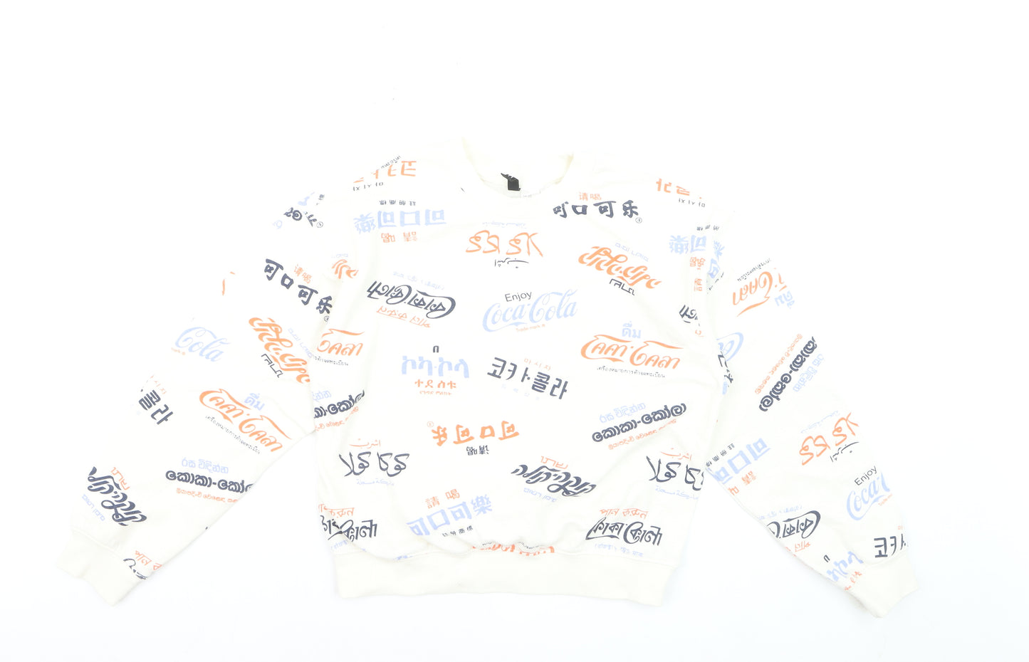 H&M Boys Multicoloured Coca-Cola Graphic Pullover Sweatshirt XXS