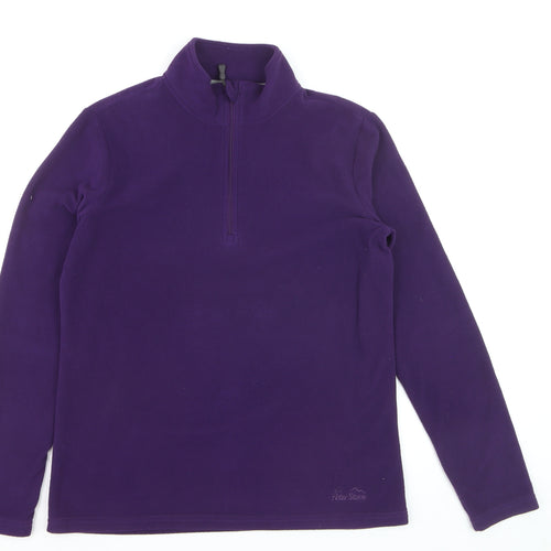 Peter Storm Women Purple Fleece 1/2 Zip Pullover Sweatshirt Size 14
