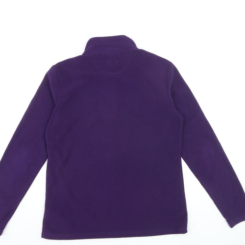Peter Storm Women Purple Fleece 1/2 Zip Pullover Sweatshirt Size 14