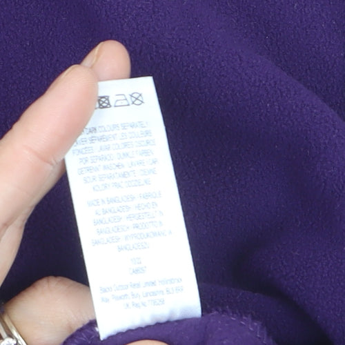 Peter Storm Women Purple Fleece 1/2 Zip Pullover Sweatshirt Size 14