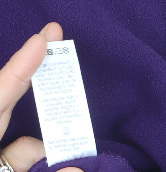 Peter Storm Women Purple Fleece 1/2 Zip Pullover Sweatshirt Size 14