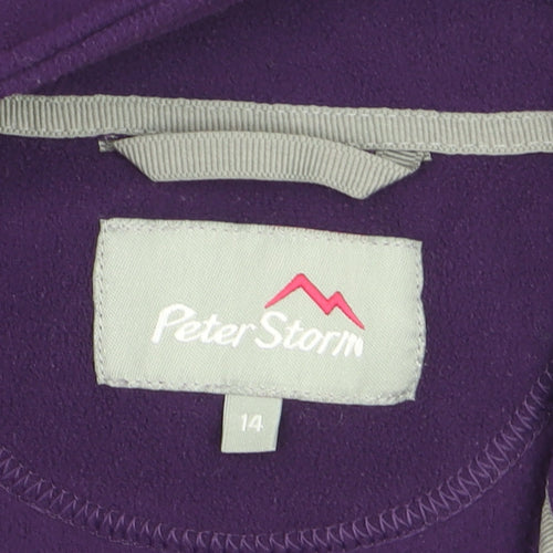Peter Storm Women Purple Fleece 1/2 Zip Pullover Sweatshirt Size 14