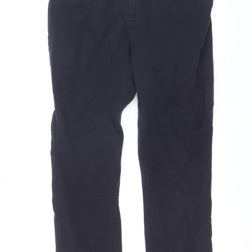 Hobbs Women's Blue Size 10 Chino Trousers Cotton Blend Slim Fit