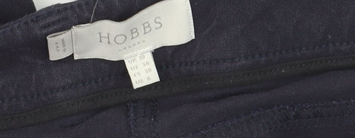 Hobbs Women's Blue Size 10 Chino Trousers Cotton Blend Slim Fit