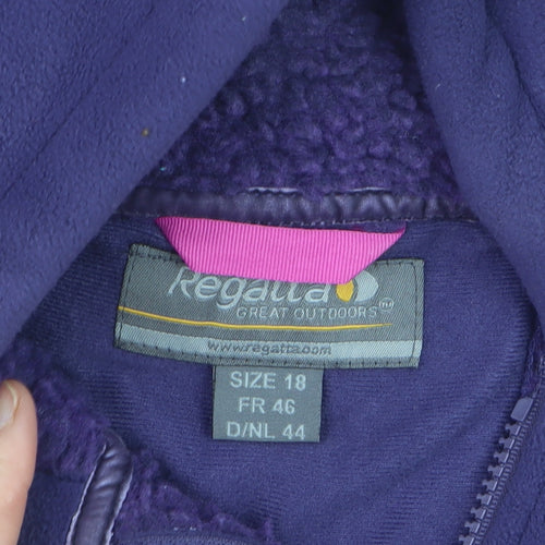 Regatta Women's Purple Fleece Mid-Length Duffle Coat Size 18