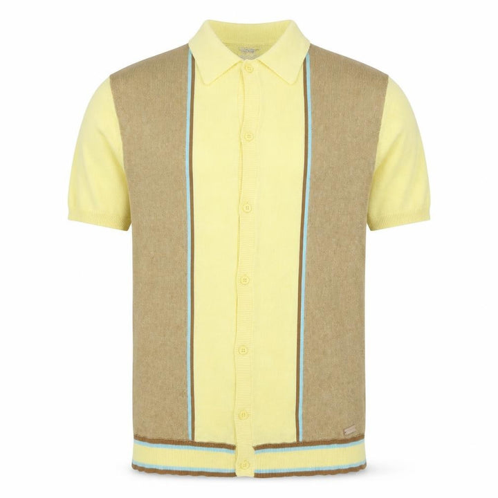Good Vibes North Pole Contemporary Yellow Retro Men's L Polo Shirt