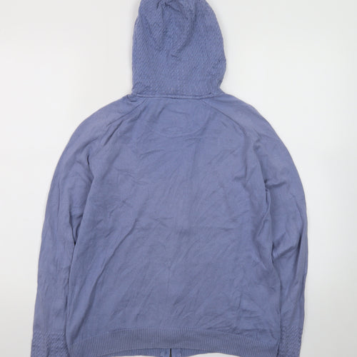 Matalan Women’s Blue Full Zip Hoodie Size 10 Cotton Lined Casual